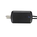 屋内TVアンテナアンプ、アンテナ信号ブースター、HD TVデジタル、低ノイズ、AC電源アダプター、ブラック