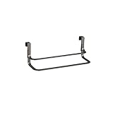 Spectrum Diversified 69877 Ashley Over-The-Cabinet Door Double Towel Bar, Satin Nickel [並行輸入品]