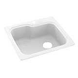 Swanstone KSSB-2522.010 25-Inch by 22-Inch Single Bowl Kitchen Sink, White by Swanstone