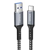 NIMASO USB Type C ケーブル USB-C & USB-A 3.0 タイプC ケーブル iPhone16/15シリーズ対応 Xperia/Galaxy/LG/iPad Pro/MacBook その他 Android 等 USB-C機種対応 2m NCA21G271