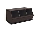 Badger Basket Three Bin Storage Cubby Espresso [並行輸入品]