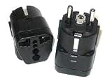 VP-109B Universal Plug Adapter for USA to Germany, France, Europe, Russia & more CE Certified - RoHS