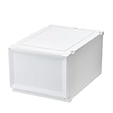 【Amazon.co.jp限定】天馬 収納ボックス フィッツケースアドバンス 幅40×奥行55×高さ30cm クローゼット 収納ケース たわみにくい 衣装ケース 日本製 再生材配合 サステナブル 【色 ホワイト】 【55-40L】