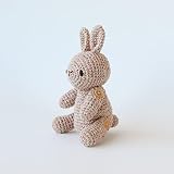 テディベア風の1玉うさぎさん あみぐるみ かぎ針編みキット 編み物 キット 兎 ハマナカ コトーネツィード使用 (2)