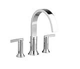 American Standard 7430.900.002 Berwick 2 Lever Handle Deck Mount Tub Filler, Polished Chrome [並行輸入品]
