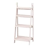 ドウシシャ オープンシェルフ ホワイト 4段(幅45cm) 完成品 折りたたみラック 木製 4段 KE4510-4WH