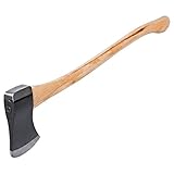 Ludell 12120 Hickory Wood Handle Boys Axe, Polished and Sharpened Blade, Single Bit, 2.5lb, 28" Hand