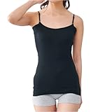 [ベルメゾン] キャミソール レディース 綿 吸水 速乾 消臭 汗取りインナー サラリスト インナーキャミソール・タンクトップ ブラック M