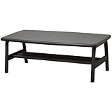 ライフスタイリングショップ  センターテーブル 木製 シンプル 幅100cm 棚 北欧風 ダークブラウン LS-842DB