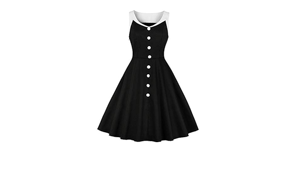 Amazon Simgahuva レディース ドレス ワンピース Aライン 50年代60年代 ファション ロリータ 結婚式 Black Xxl ワンピース チュニック 通販