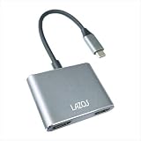 リーダーメディアテクノ LAZOS Type-Cハブ 2in1 4K HDMIポート シルバー