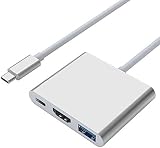 Generic Type-C to HDMI 変換アダプター HDMI/USB3.0/Type-Cハブ変換 3-in-1 解像度4Kサポート MacBook対応