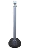 AZチェーンポール　シルバー　反射シート付　（４個）　※1個から購入できます。