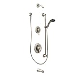 Moen t8343nh posi-temp圧力平衡タブとシャワートリムwith 2.5 GPM Hand S、 .5 T8343NHCBN 1