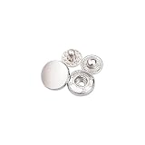 バネホック 大 15mm 10組入り シルバー バネホックボタン レザークラフト 留め具 DIY 手芸