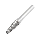 uxcell ロータリーヤスリ カーバイド　グラインド　ダブルカット　グレー　0.8cm直径