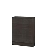 岩附(IWATSUKI) キッチンラック ダークブラウン 幅55cm 奥行19.4 高さ75 オーダー 幅木よけカット加工有り MIO-7555SHDB