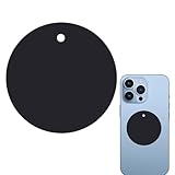 携帯電話用マグネットステッカー、車の携帯電話ホルダーアクセサリーマグネットシート黒ステンレス鉄マグネットシートパッチマットブラック鉄シート 磁気マウント用携帯電話用メタルステッカー,金属プレート磁気カーマウントホルダー用ステッカー - 車のエアコンベント電話マウント、ケースの接着剤交換