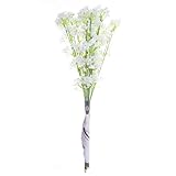 freebily 12 pcs人工ホワイトBabysbreath Gypsophila Flowers Bouquetフェイク植物ホームウェディングパーティー装飾