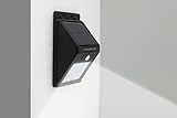 Jimeng　壁掛けソーラー充電式16LEDライト　自動点灯　動体検知　防水　電気不要　屋根/軒下/玄関/壁など対応 (ブラック)