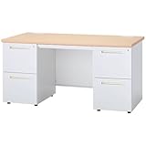 ODS-147-2L2R NA オフィスデスク 両袖机 W1400mm 2段左/2段右 天板：ナチュラル