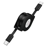 Vedfoad USB C ケーブル 巻き取り式充電ケーブル 伸縮自在 1m PD60W対応 急速充電タイプCケーブル 高速データ転送 PDケーブル 軽量 コンパクト 断線防止 iPhone16 充電ケーブル 超高耐久 スマホ PD充電ケーブルiPhone16/15、Galaxy S24/A55、Pixel、Xperia、AQUOSなどタイプC機種対応
