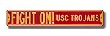 NCAA Fight On 。USC Trojansストリートsignstreetサイン、チームカラー、36 " x 6 "