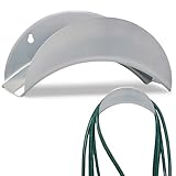 2WAYZ カーブホースハンガー壁マウント - ガーデンホースホルダー - 金属鉄ホースストレージオーガナイザー - 屋外庭用ウォーターホースサポート - 屋外ホースフックラック - シルバー - 5.5 x 11.8インチ