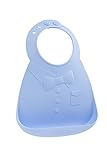 Make My Day Soft Silicone Baby Bib Blue Bowtie by Make My Day