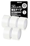 APMジャパン(APM Japan) 貼ってはがせるエコノミー養生テープ 万能タイプ 白(半透明) 50mm×25m 5個セット [養生・マスキングテープ]