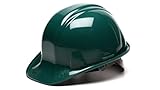 Pyramex Green Cap Style 4 Point Snap Lock Suspension Hard Hat by Pyramex Safety