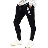 ジョガーパンツ メンズ WILLS FITNESS ウィルズ フィットネス STRETCH UTILITY PANTS トレーニングパンツ 足首ジップ ロゴ ストレッチ 筋トレ ジム ウエア スポーツウェア 細身 9900000030006 (Black, XXL)