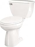 Gerber配管21377 Gerber Ultra Flush細長いSiphonジェットトイレボウル、ホワイト、17インチ、1.6 GPF – 21377