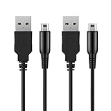 Suptopwxm 3DS 充電器 充電ケーブル 1.2m 2本セット USB電源コード New3DS/ New3DSLL /3DS /3DSLL/ i2DS /DSi/DSiLL/2DSなど用 (ブラック)