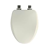 Church 18170NISL 346 Elongated Soft Close Toilet Seat with Nickel Hinges, Linen [並行輸入品]