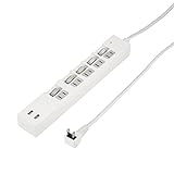 YAZAWA(ヤザワコーポレーション) 個別スイッチ付タップ 5AC+2USB3.4A 2m ホワイト・Y02KS752WH2U