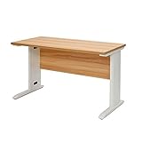 R・Fヤマカワ スチール脚デスク 天板カラー：ナチュラルK W1200×D600×H700mm RFSLD-1260NA-L ナチュラルK×ホワイト