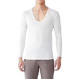 [グンゼ] ロングスリーブ 【Yシャツにひびきにくい】 YG NEXTRA〈CUT OFF〉 長袖 Vネック 日本製 綿混 抗菌 防臭 メンズ ホワイト LL