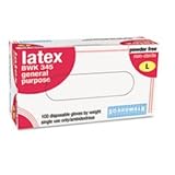 Powder-Free General-Purpose Latex Gloves, 5 mils, Large, Natural, 100/Box (並行輸入品)