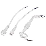 uxcell ジャンプワイヤ 電源ケーブルセット ワイヤーコネクター 防水 DCオス メス 2ペア入り