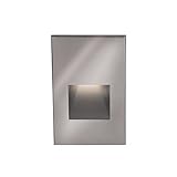 WAC Lighting WL-LED200-C-SS Vertical Scoop 4W 120V LED Step/Wall Light with Cool White Lens and Mari