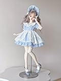 HAMRETHYPPZ 1/4 1/6 1/3 BJD　 球体関節人形 ドレス ドール　コスチューム　人形メイド服 球体関節人形着せ替え プリンセススカート、かわいいメイドスカート、キッチンセット、かわいいスカートセット (ヘッド、素体は含まりません) (ライトブルー, 1/6)