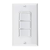 Baomain Triple Rocker Combination Switch 15 Amp, 120 Volt, 3 Individual Switches, Commercial Grade, 