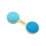 iPlay Inc., Green Sprouts, Cornstarch Dumbbell Rattle, 3 + Months, Aqua Color