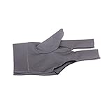 Baoblaze ビリヤードグローブ　左手用　手袋　プロ　3指　グローブ　弾性　柔軟　オープン指先　全４色選べる - グレー