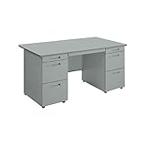 コクヨ(KOKUYO) 両袖机 事務用デスクSR型 W1600×D800×H700mm SD-SR168D33 グレー