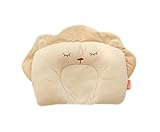 かわいいライオン柄コットンベビー枕形状防止フラットヘッド枕