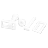 uxcell 便座ヒンジボルト ナッツ　9mm x 53mm スレッド ホワイト プラスチック 2個入り