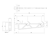 バルコニー物干金物 縦型ブラケットタイプ横収納型ダークブロンズ SK-450B-BC　　新協和
