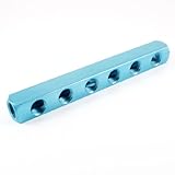 uxcell マニホールドブロック　空気圧 ディストリビューター　調整可能 1/2" PT 6体位 インライン クイック アダプタ エア ホース